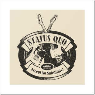 Status Quo Duo Guitar Vintage Textured Posters and Art